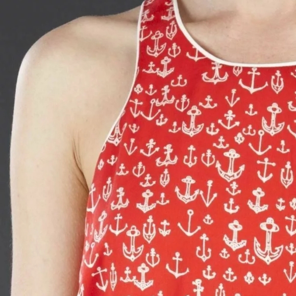 Sea New York Anchor Print Drop Waist Dress Sz6 - Picture 2 of 8